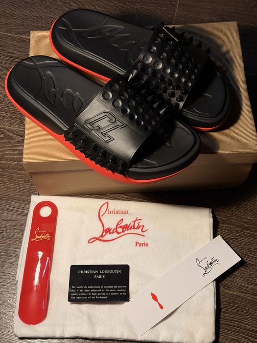 Тапки Christian Louboutin шлепанцы кристиан лубутен old money casual