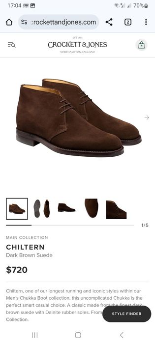Ботинки crockett & jones
