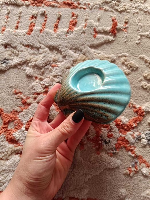 Peça decorativa concha para vela