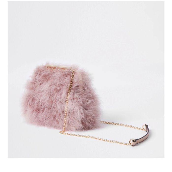 Вечерняя нарядная сумочка из натуральных перьев