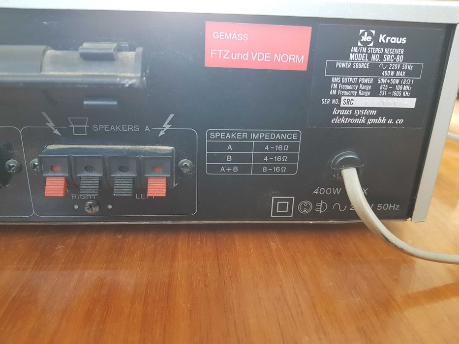 KRAUS SRC-80 AUDIOFILSKI amplituner wzmacniacz VINTAGE 11KG sprawny