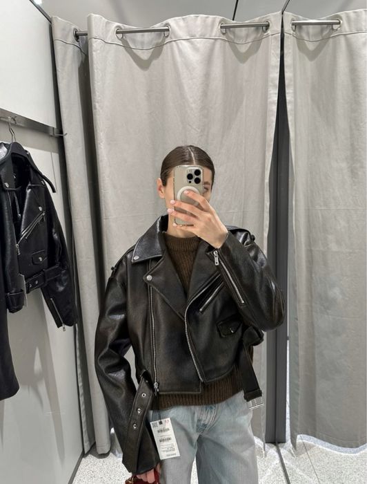 Косуха,шкіряна куртка zara