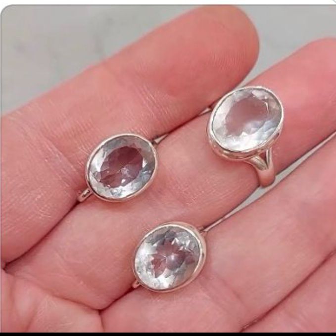 Ювелірний набір сережки+перстень срібло / рожевий кварц