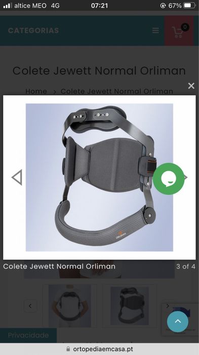 Colete ortopedista