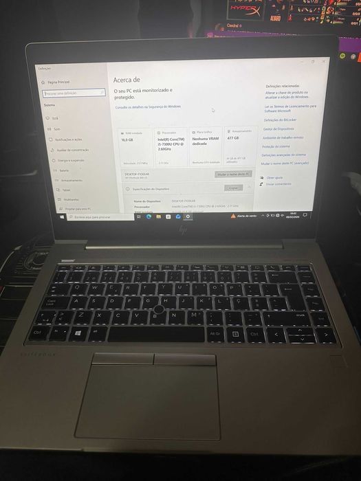 HP elitebook 840 g5 7 gen