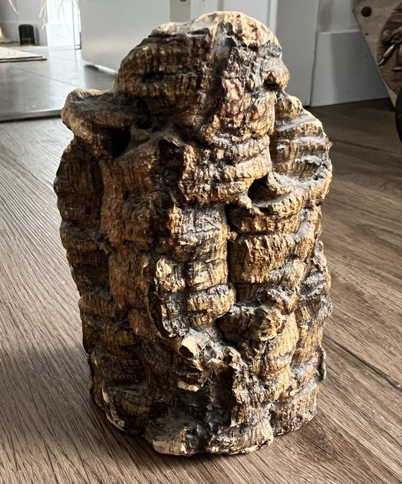 Escultura Tronco Madeira Virgem Maria Arte Sacra