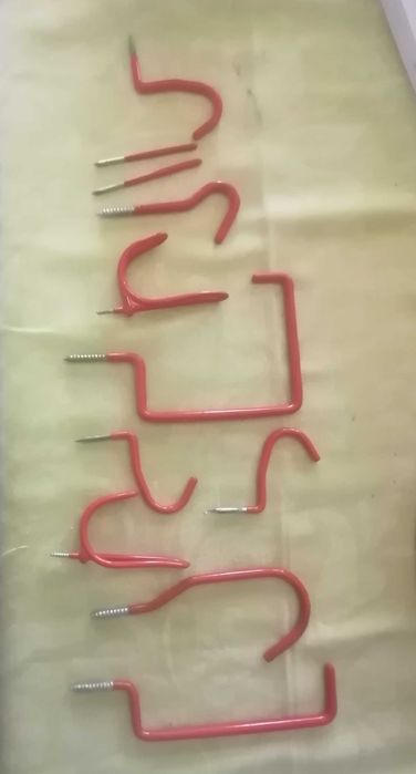 Onze Ganchos de suporte em aço. Multiusos. Novos