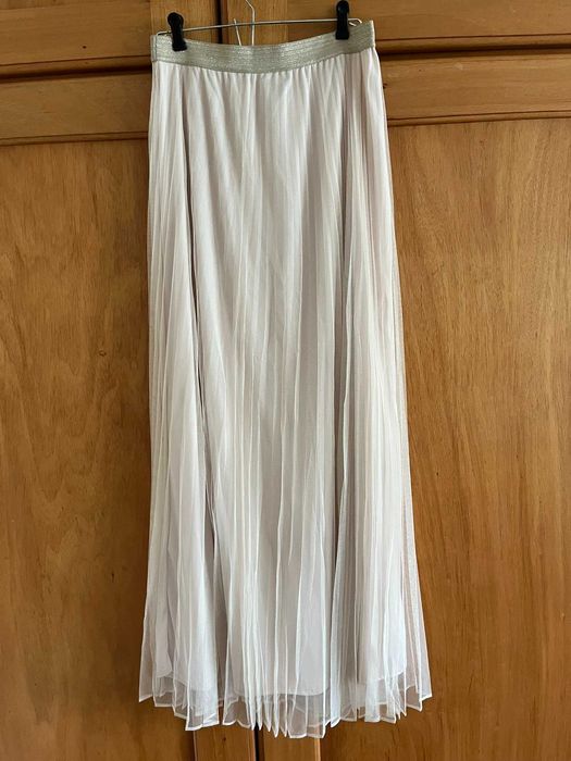 Saia de tule plissada