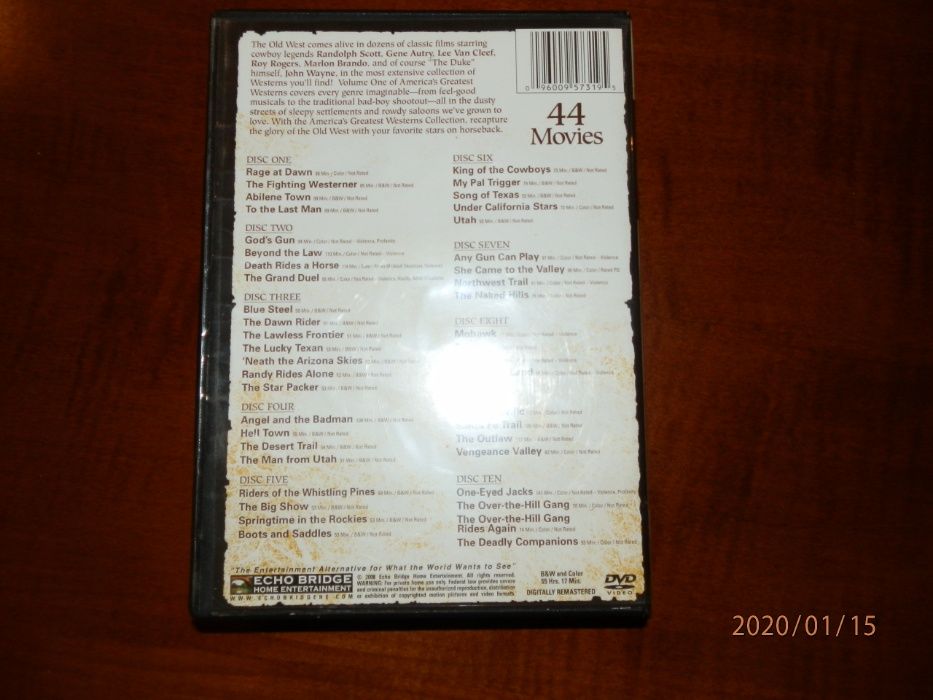 Americas Greatest Westerns dvd