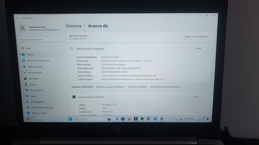 HP PROBOOK 440 G5 16gb/256gb