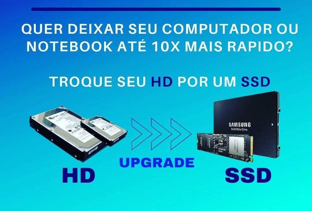 Computador até 10x mais rápido com disco SSD