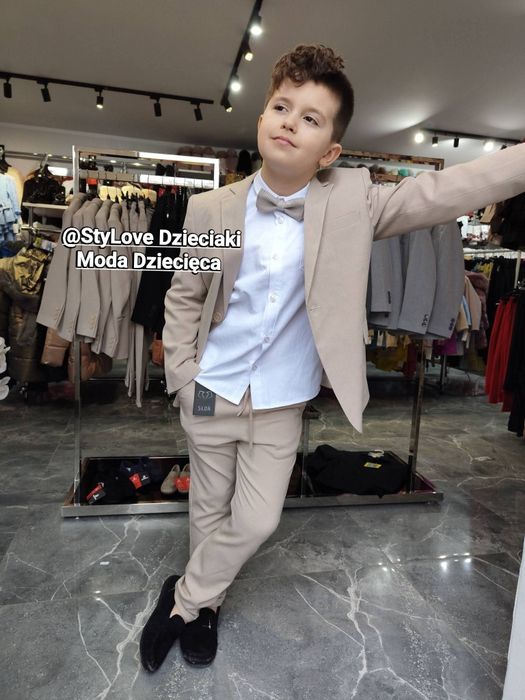 Garnitur dla chłopca czarny 116-170 marynarka plus spodnie