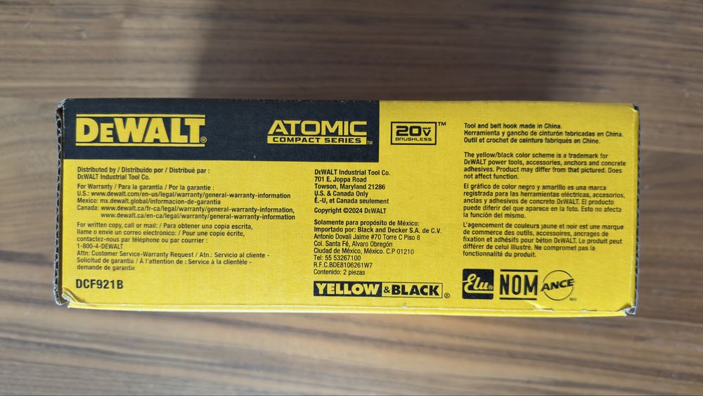Гайковерт DEWALT DCF921B Atomic 20V безщітковий