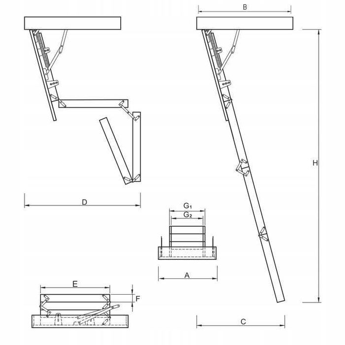 Schody Strychowe Greenline 90x70 32mm H-270cm 1,2 W/m2K Wyprzedaż
