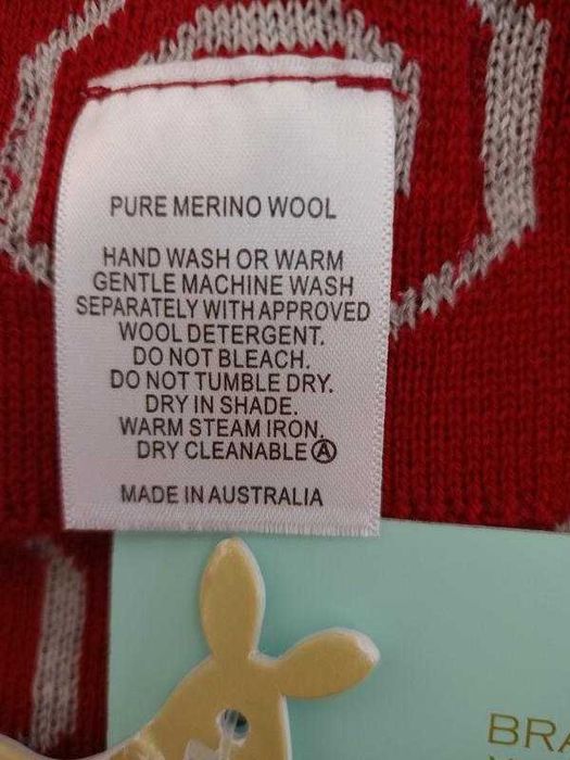 Новий вовняний шарф Branberry з мериносової вовни made in Australia геометричний принт
