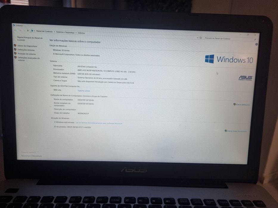 Portatil Asus especificações nas fotos precisa ser formatado64551464109059123