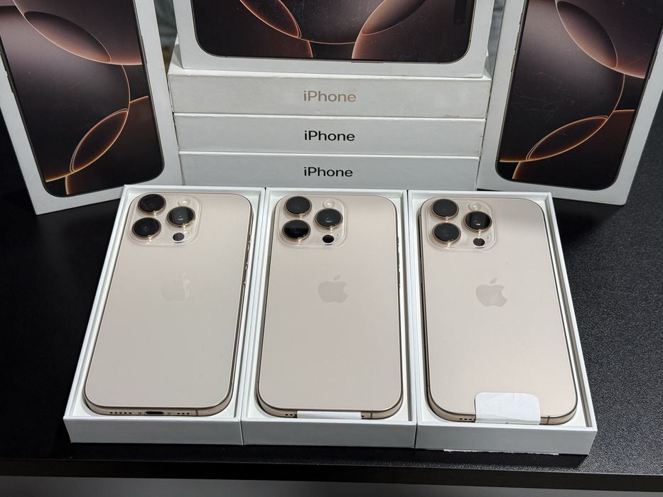 New open iphone 16 pro max 256gb black, natural, white, desert