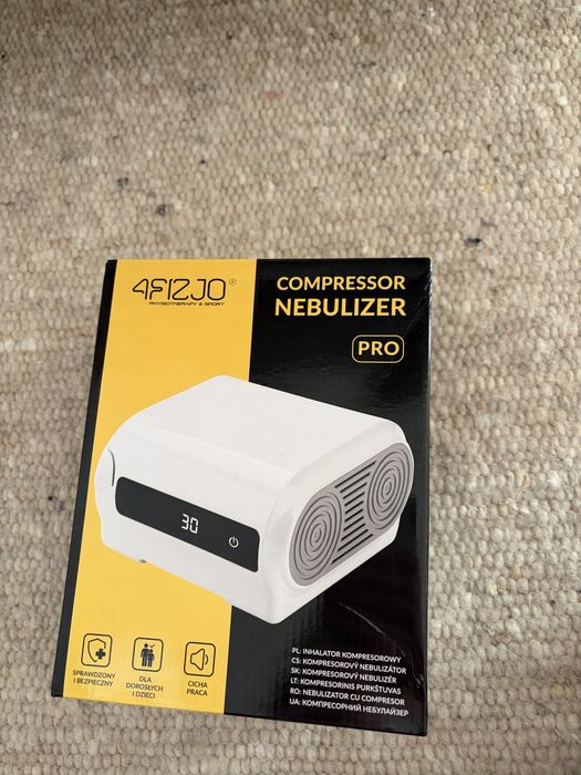 4Fizjo Inhalator nebulizator tłokowy KOMPRESOWY PRZENOŚNY CICHY DO INHALACJI PRO