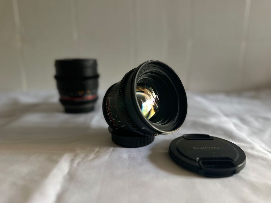 Kit 5 Lentes Cinema Samyang VDSLR + Mala de Transporte (Como Novas)