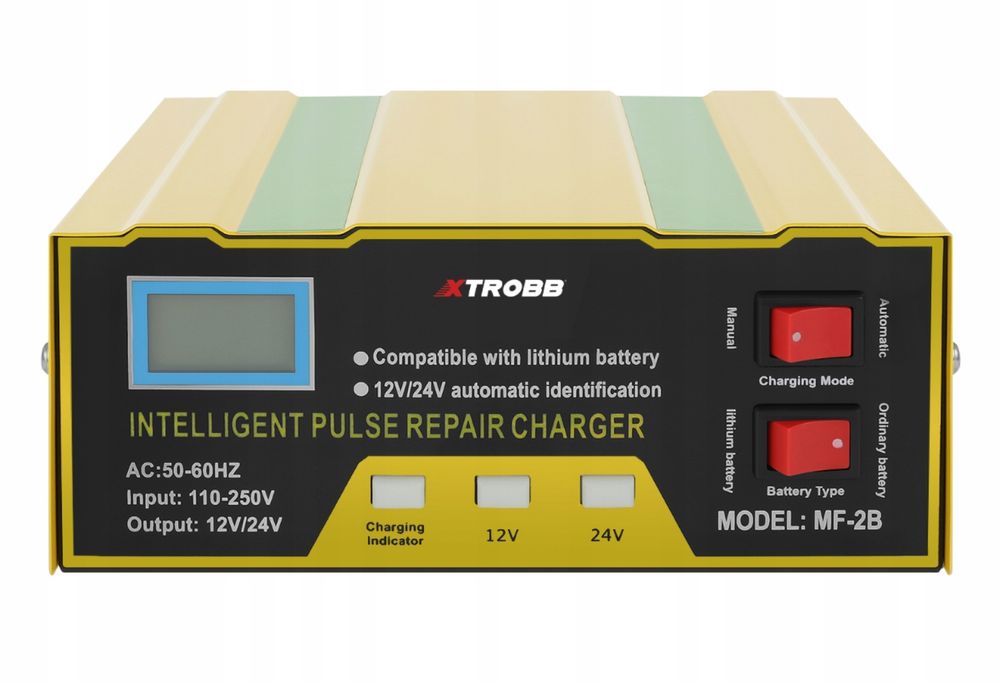 Prostownik Ładowarka do Akumulatora Akumulatorów Samochodowy 12V i 24V