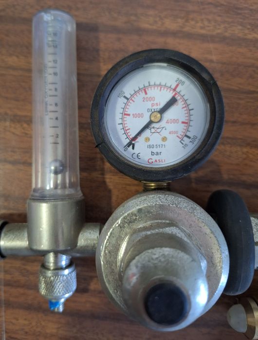 Manómetro de redução de oxigénio - Marca Galagar - Novo