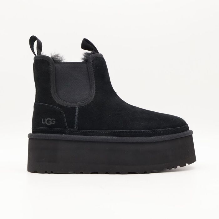 Оригінал UGG chelsea black уггі челсі на платформі замшеві оригіна