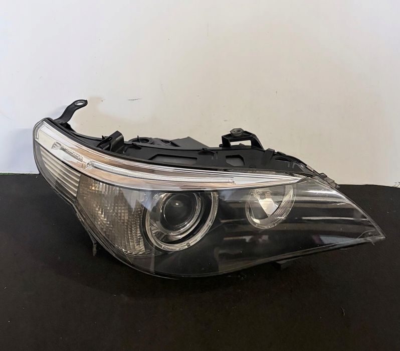 lampa prawa reflertor prawy bmw e60 e61 bi xenon nie skrętny demonta