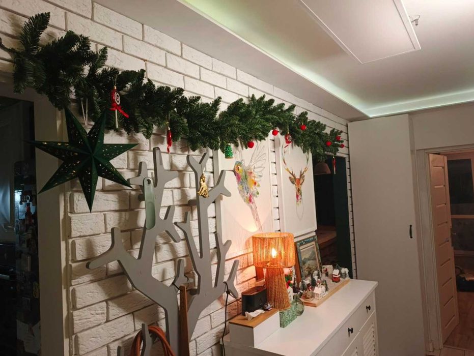 XXL 270CM Girlanda Świąteczna Choinkowa Stołowa Zielona Schody GRATISY