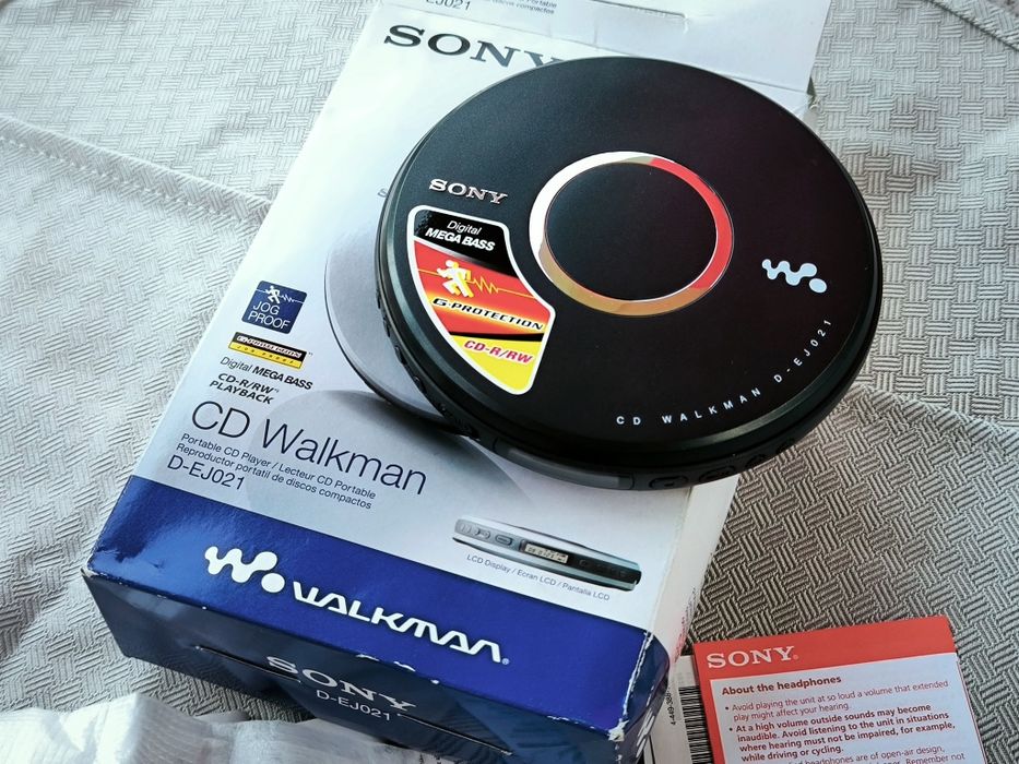 Sony CD Walkman D-EJ021 | NOWY | FABRYCZNY KOMPLET  Discman  Jog Proof  Mega Bass  Komplet