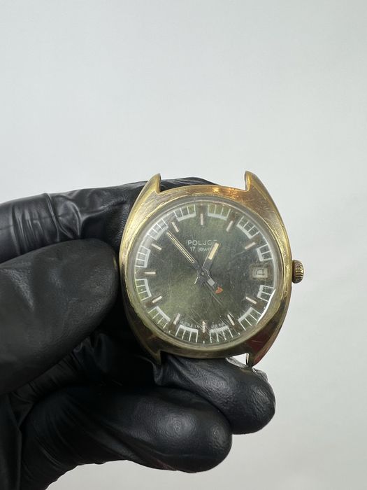 Позолочені часы poljet срср ссср вінтажний годинник полет політ ау au золото