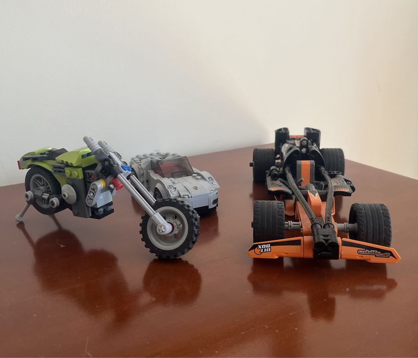 Porsche, Moto Familiar e Carro de F1 Raros - Legos