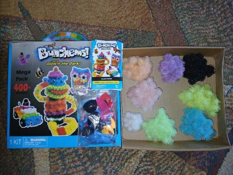 Конструктор, детский, липучка, ежик, Bunchems 400 деталей, в отл.сост.