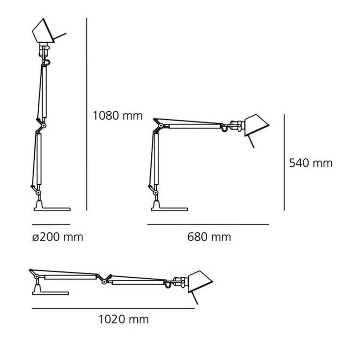 Candeeiro TOLOMEO c/Grampo da Artemide (Original e Novo) - Desde: