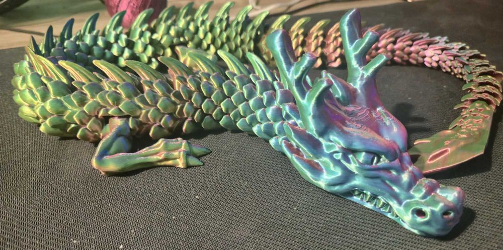 Рухливий дракон іграшка 88см надрукований на 3D-принтері