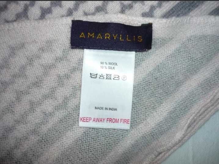 Amaryllis м'яка тепла велика вовняна хустка шаль бактус вовна з шовком