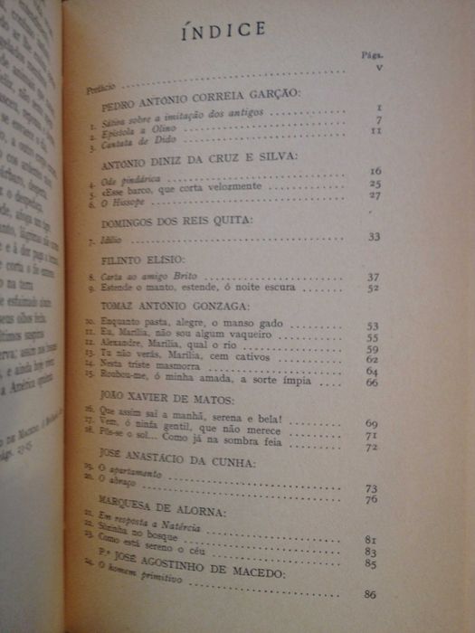 Poetas do século XVIII (Árcades e Pré-românticos)