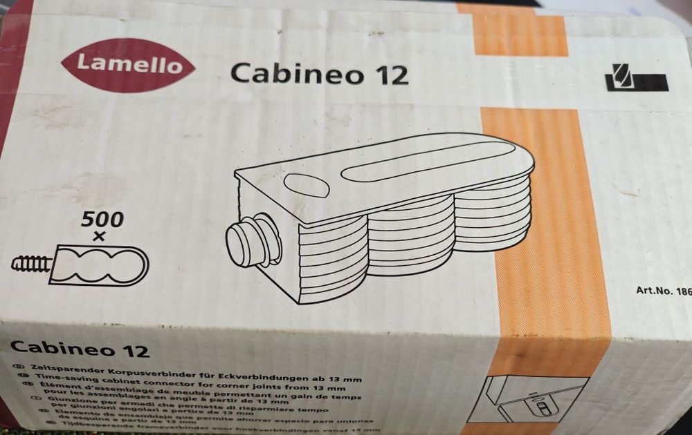 Nesting złącze Lamello cabineo 12 białe lub czarne 500szt. Faktura VAT