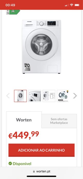 Máquina lavar roupa Samsung