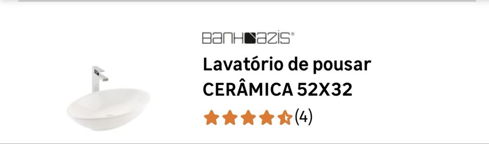 2 lavatórios ovais BANHOAZIS NOVOS