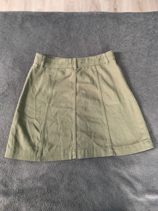 Trapezowa spódnica H&M khaki r.36