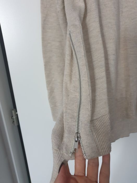 H&M oryginalny sweterek z zamkami po bokach roz M/L