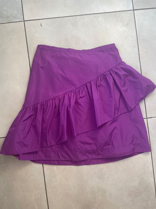 See by Chloe spódniczka falbanki purpurowa