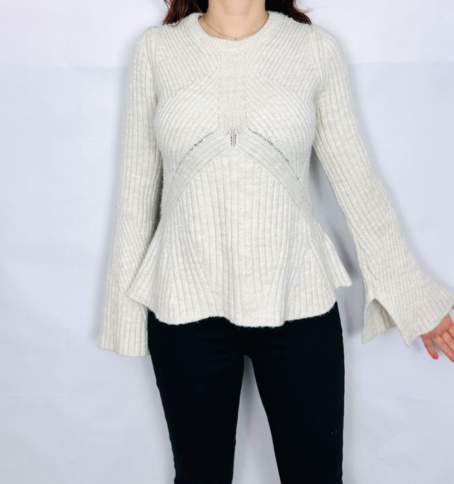 Ecru sweter z baskinką XXL 44