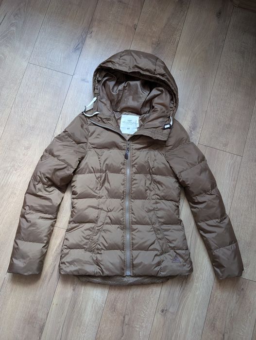Zimowa kurtka puchowa roz. S 36 beżowa puch naturalny H&M Logg