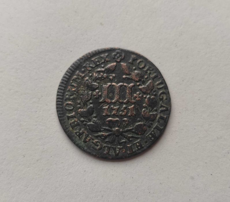Moeda 3 RÉIS 1751