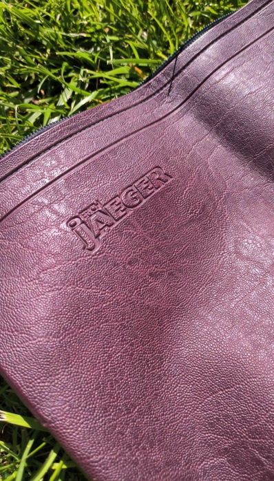 Кожаный клатч сумка Jaeger 35*30 cm (новая)