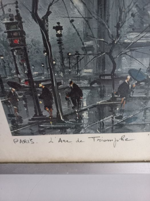 Quadro de Paris, representando  o Arco do Triumphe. Bom estado.