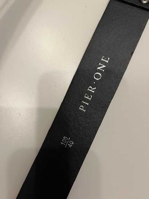Pier one pasek damski cognac black 2 sztuki