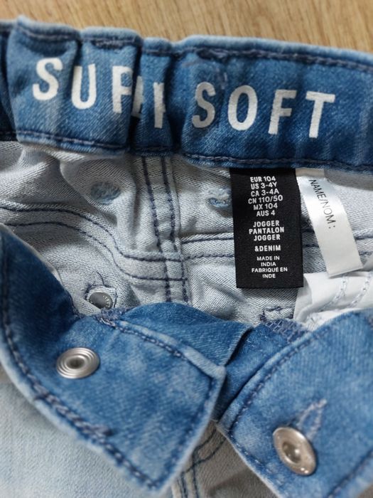 Spornie jeansy chlopiece hm 104