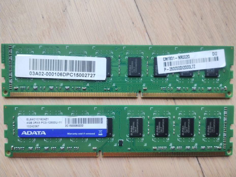 Kostki RAM DDR3 4GBx2 adata